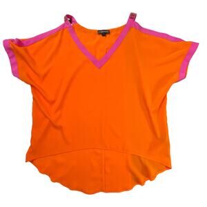 Orange & Pink Rampage Top - Size Large